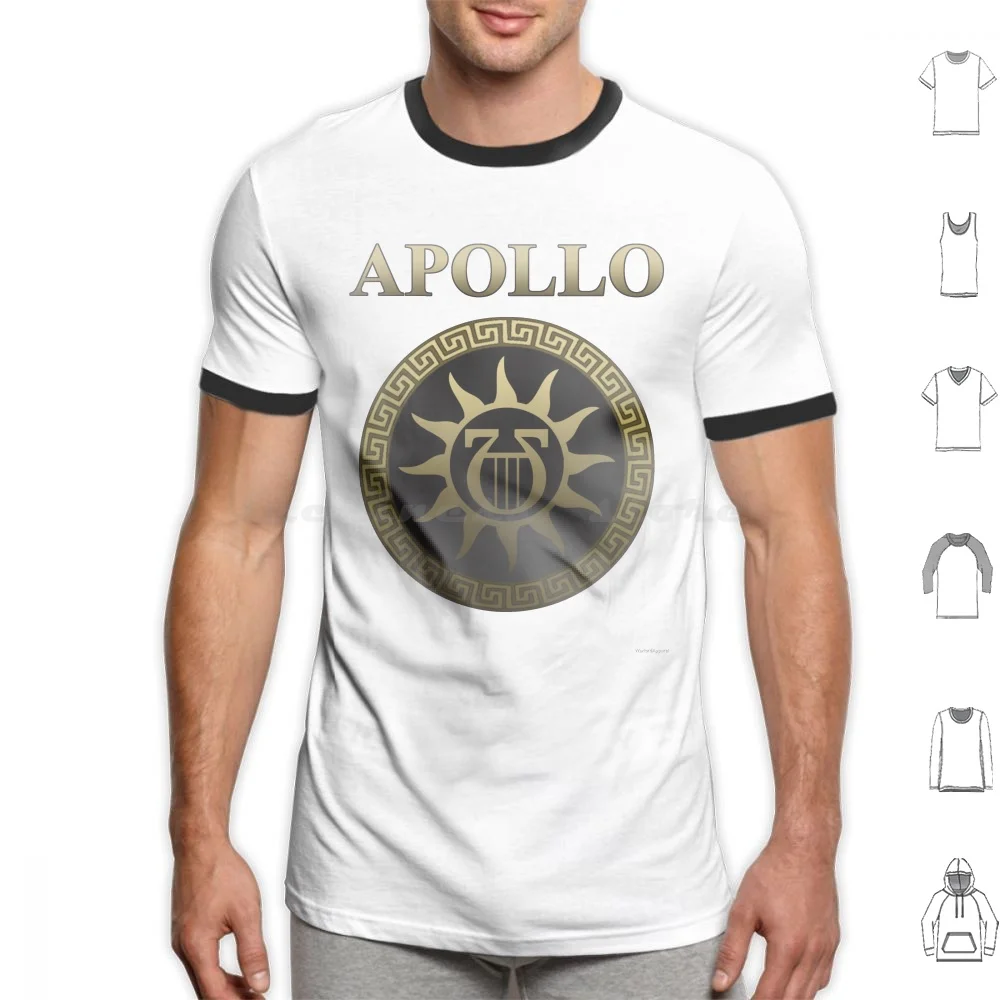 Футболка Apollo с изображением древнего Греческого бога Золотой щит 6Xl хлопковая