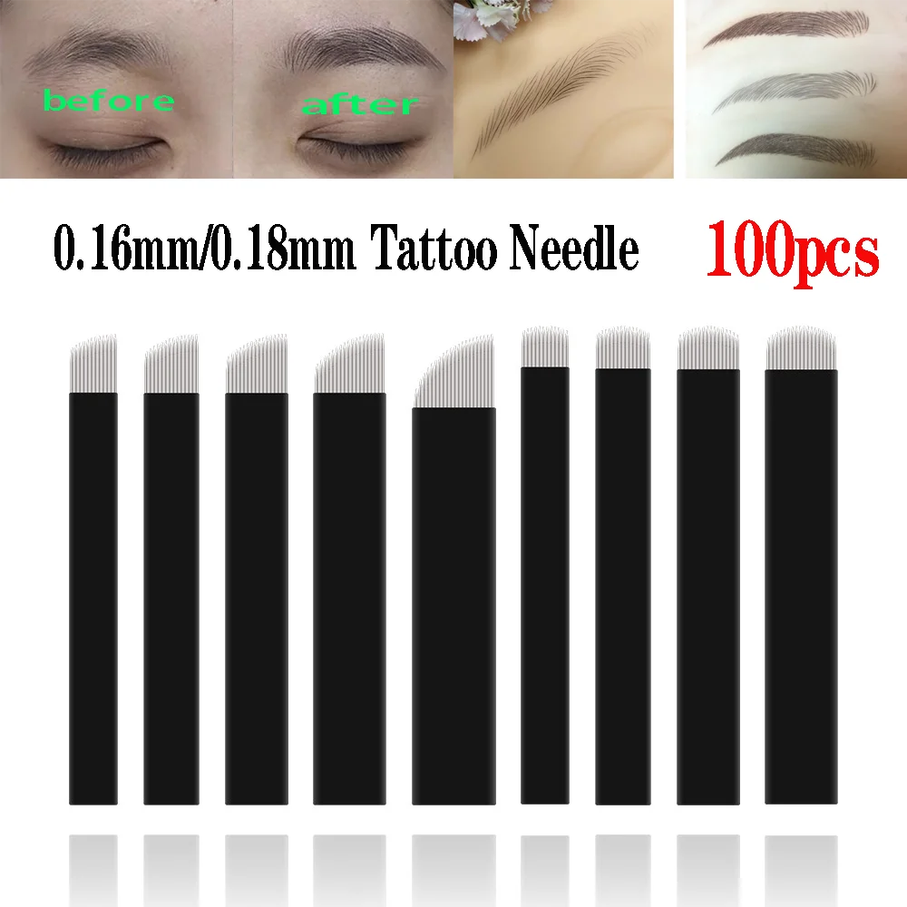 

100 шт., иглы для татуировок ручной работы, 0,16/мм