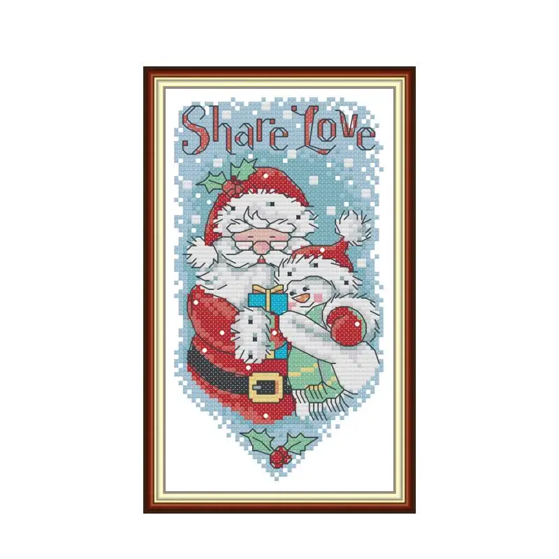 

Santa claus wall hanging cross stitch kit 14ct 11ct pre stamped canvas cross stitching embroidery DIY handmade needlework