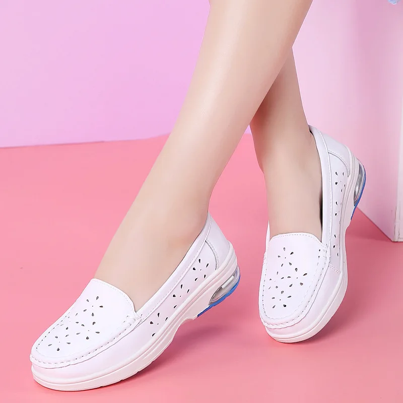 

Women's Shoes Air Cushion Breathable Comfortable Soft Bottom Air Cushion Increased Hospital Nurse Shoes Zapatillas De Mujer