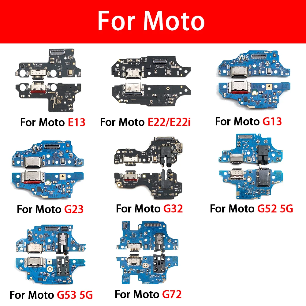 

USB Charging Port Dock Charger Connector Board Flex Cable For Moto E13 E22 G13 G23 G32 G52 5G G53 5G G82 G71S G72