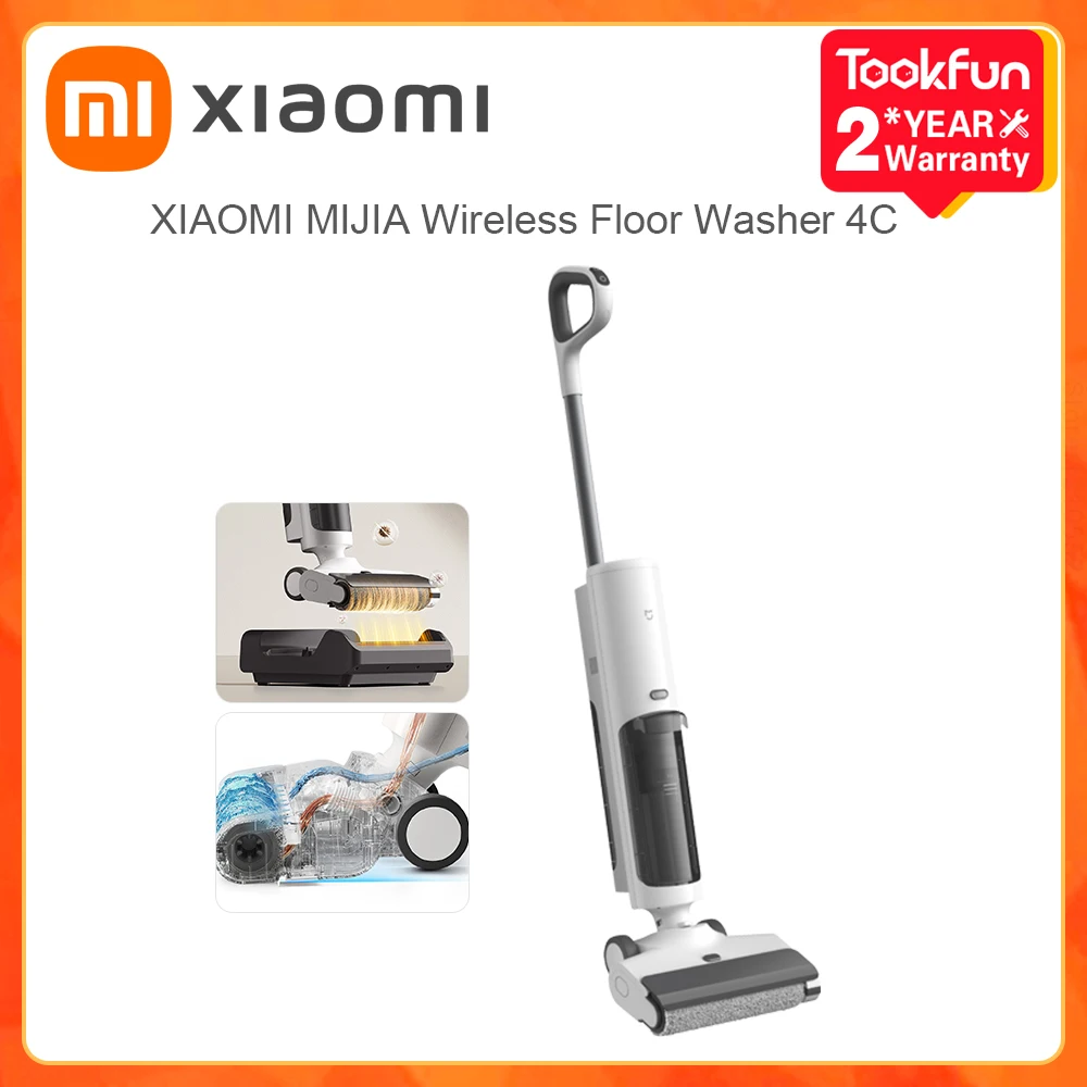 

Моющий пылесос/влажная уборка Xiaomi Mijia 4C D304, 200 Вт, беспроводной, сухая уборка, аква-фильтр