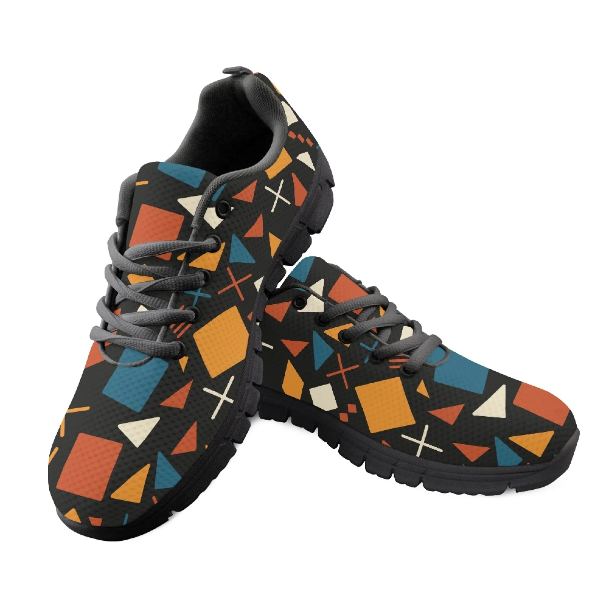 

Yikeluo Shoes for Men Abstract Geometric Pattern Spring Summer Comfort Flats Shoes Men Sneakers Designer Brand Casual Zapatos
