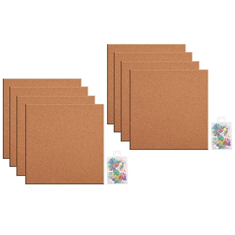 8 упаковок пробковая доска для плитки толстая 1/2 дюйма с самоклеящейся основой