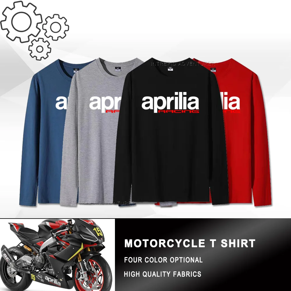 FOR aprilia racing rsv4 T Shirt Motorcycle O-Neck  New T-Shirt Long Sleeve T Shirt