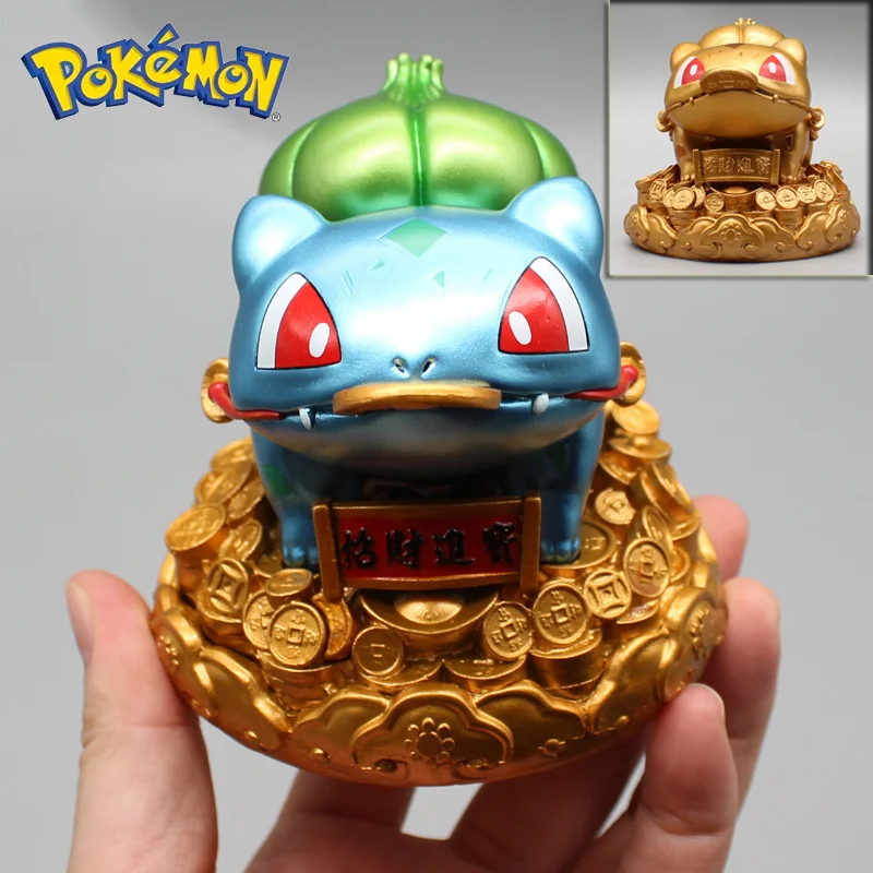 

Pokemon Anime Gk Q Version Bulbasaur Fortune Pvc Action Figure Car Decoration Collection Model Children Christmas Toys Gifts