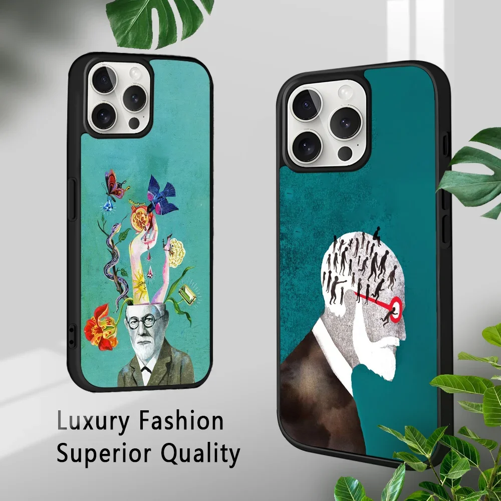 S-Sigmund F-Freud Phone Case For iPhone 16 15 14 13 12 11 Pro Xs Max Mini Plus Celulares Hard Funda Dropshipping