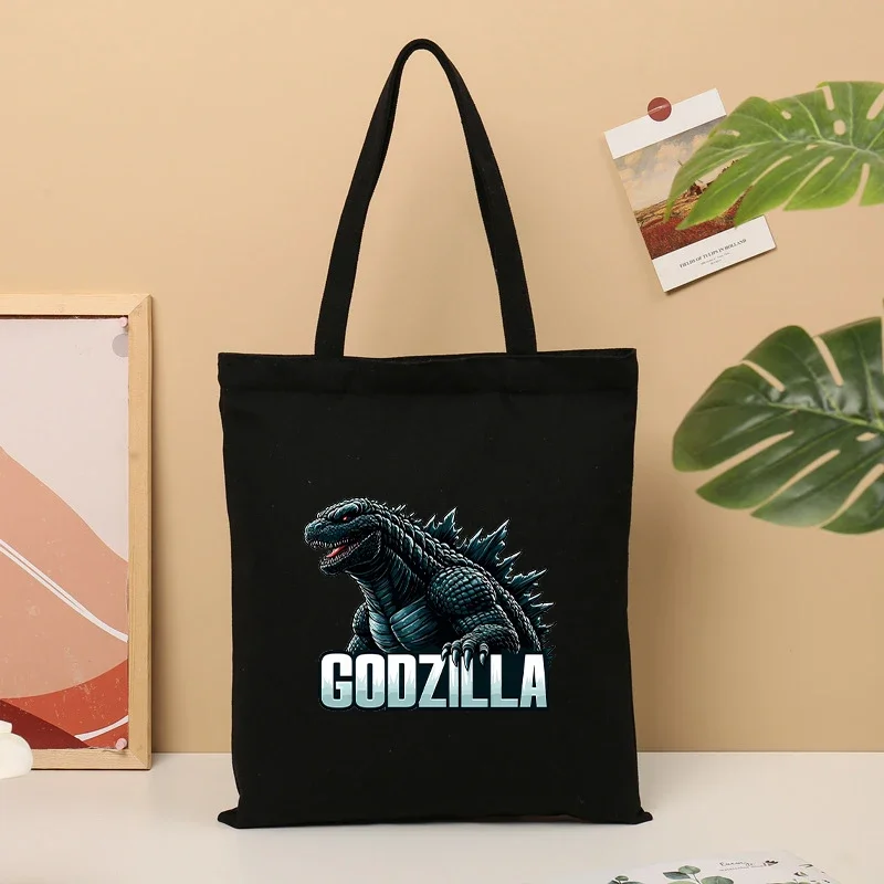 Godzilla Men Woman Hand Bag Y2k Vogue Canvas Fabric Shoulder Case Childern Adult Shopping / Go School Work HandBag Gift Hot