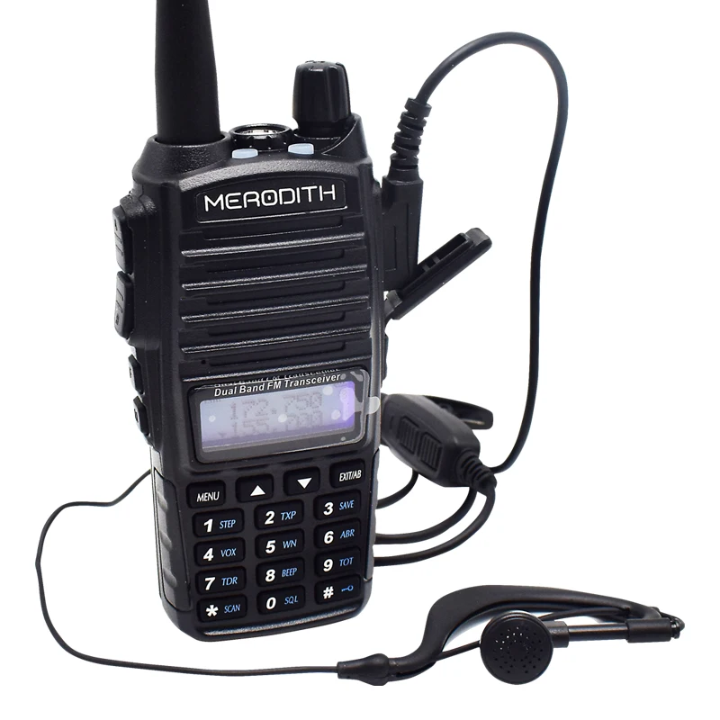 MERODITH walkie talkie 8W 5W  Two-way radio profesional walkie talkie long range Amateur radio receiver VHF UHF transmitter