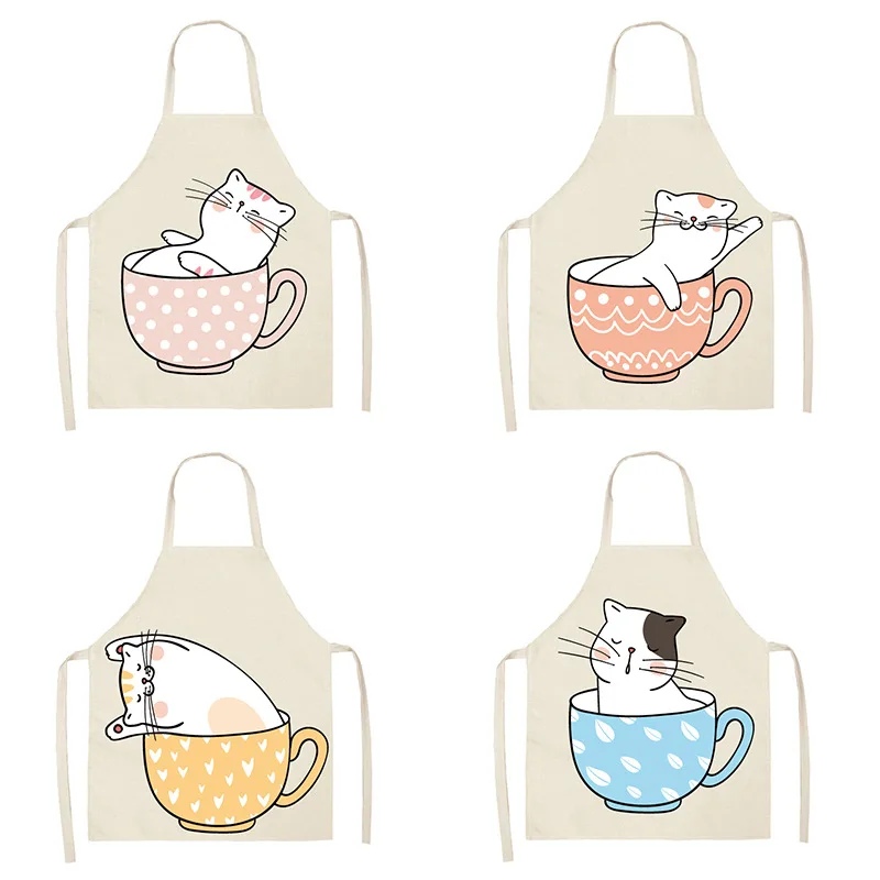 

Cartoon cat pattern Kitchen apron kitchen apron women master apron Women kitchen apron Apron for hairdresser aprons for women