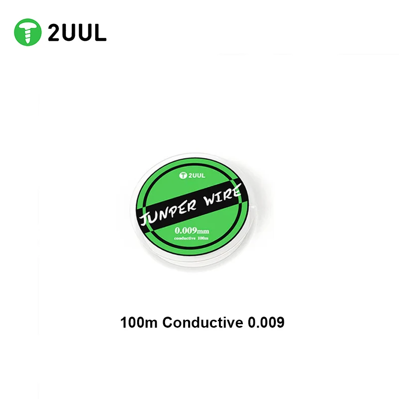 

2UUL перемычка процессора 100 м для телефона, ремонт материнской платы с отпечатками пальцев, сварка 0,009 мм, 0,01 мм, 0,02 мм, сверхтонкая летающая проволока