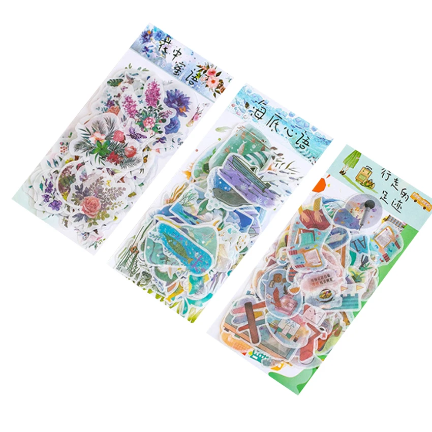 

60pcs/pack Kawaii Youth Recall Series PVC sticker Planner DIY Scrapbooking Diary Decoration Ablums Sticker Gifts for Kids