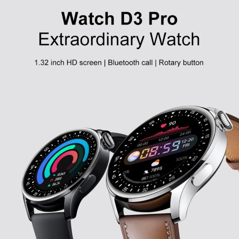 

D3 Pro Smart Watch Rotable Button Man Women SmartWatch Bluetooth Call Blood Pressure Oxygen Fitness Tracker Sport Smartwatch