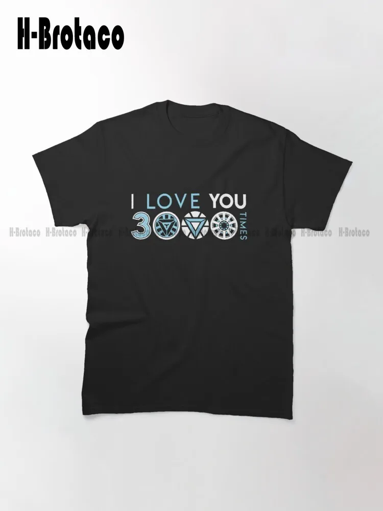 Трендовая Футболка I Love You 3000 три тысячи раз высококачественные милые элегантные
