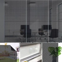 mesh window film self adhesive vinyl light blocking decals anti ultraviolet heat insulation window sticker privacy protection