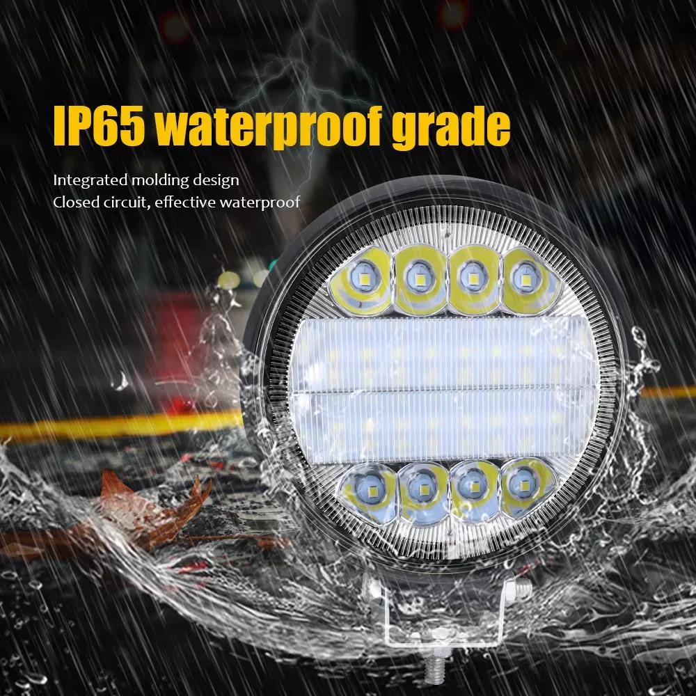 4x4 светодиодный рабочий фонарь Led Bar Round Spot Offroad ATV Jeep Tractor IP68 Для грузовиков SUV 4WD 72W 12V