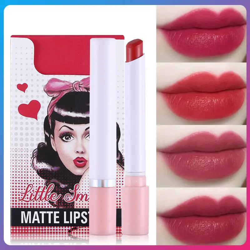 

4Pcs Lip Glaze Velvet Matte Lip Gloss Waterproof Long Lasting Natural Sexy Red Lips Makeup Cosmetics Liquid Lipstick Kit TSLM2