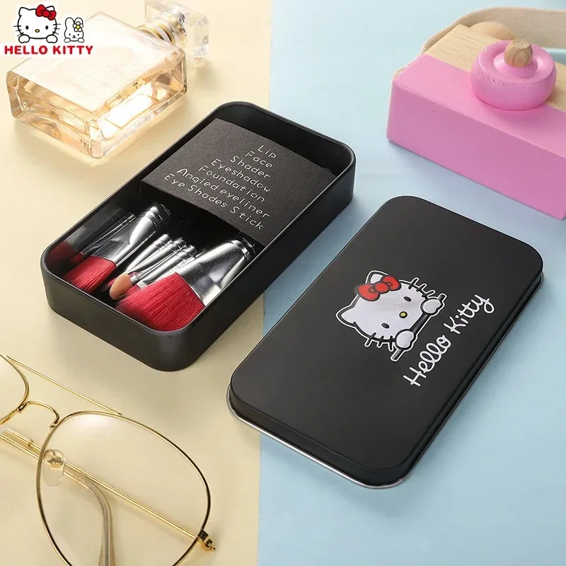Набор косметических кистей Sanrio Hello Kitty в стиле аниме плюшевый материал тип модели