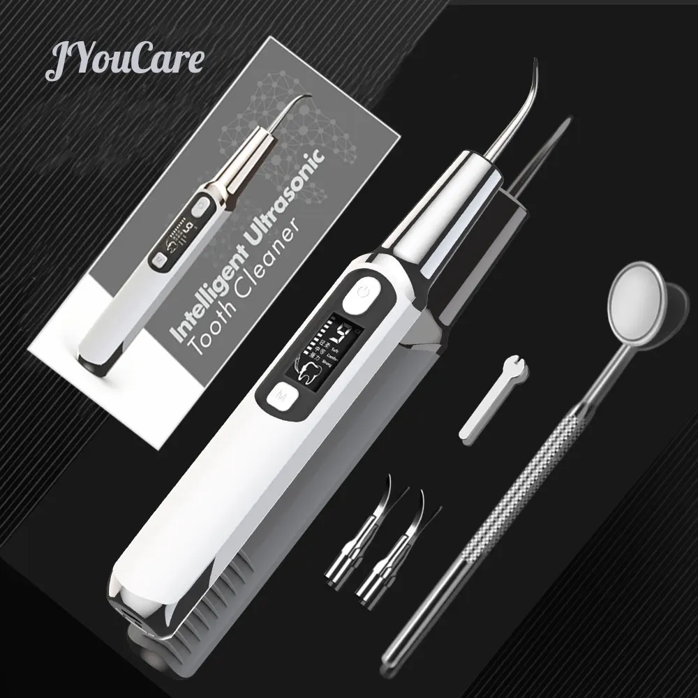 

JYouCare Dental Calculus Scaler Ultrasound Teeth Calculus Tartar Stain Remover Ultrasonic Electic Sonic Plaque Cleaner Removal