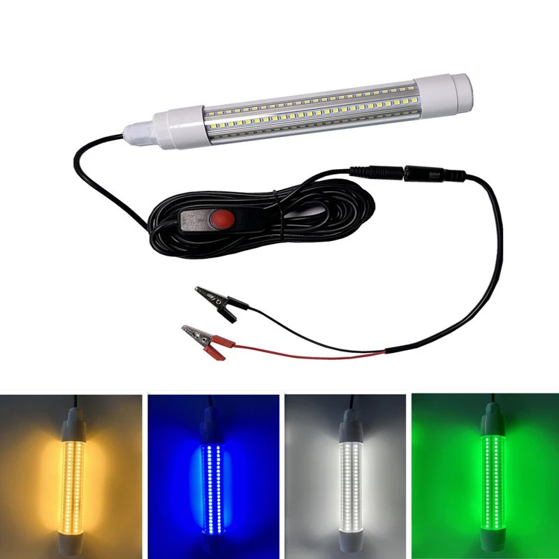 

12/24/36/48V AC/DC 5M 13W 16W LED Submersible Fishing Light Deep Drop Underwater Fish Lure Bait Finder Lamp Squid Attracting