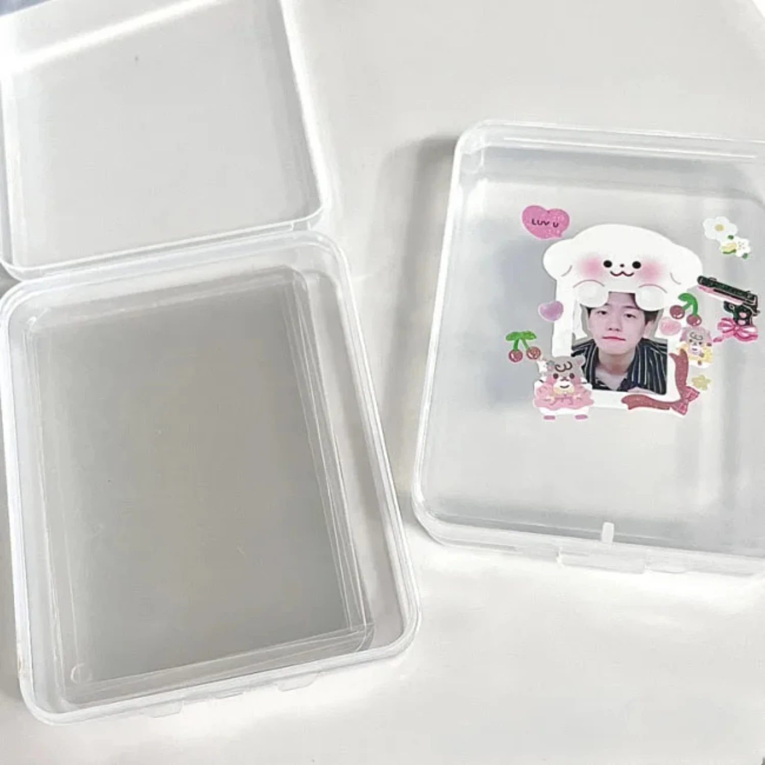 Прямоугольная прозрачная пластиковая многофункциональная коробка с крышкой для