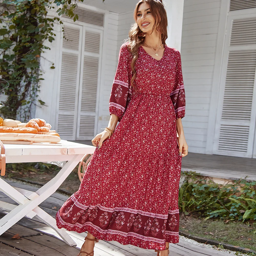 

Bohemian Leisure Holiday Dress 2022 New Large Skirt