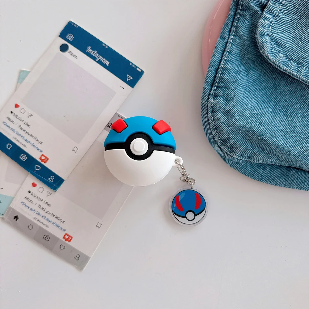 Фото Чехол для наушников 3D Pocket Monsters Pokemon Poké Ball для Airpods 3 4 Pro 3 2, защитный мягкий чехол для беспроводной Bluetooth-гарнитуры №5