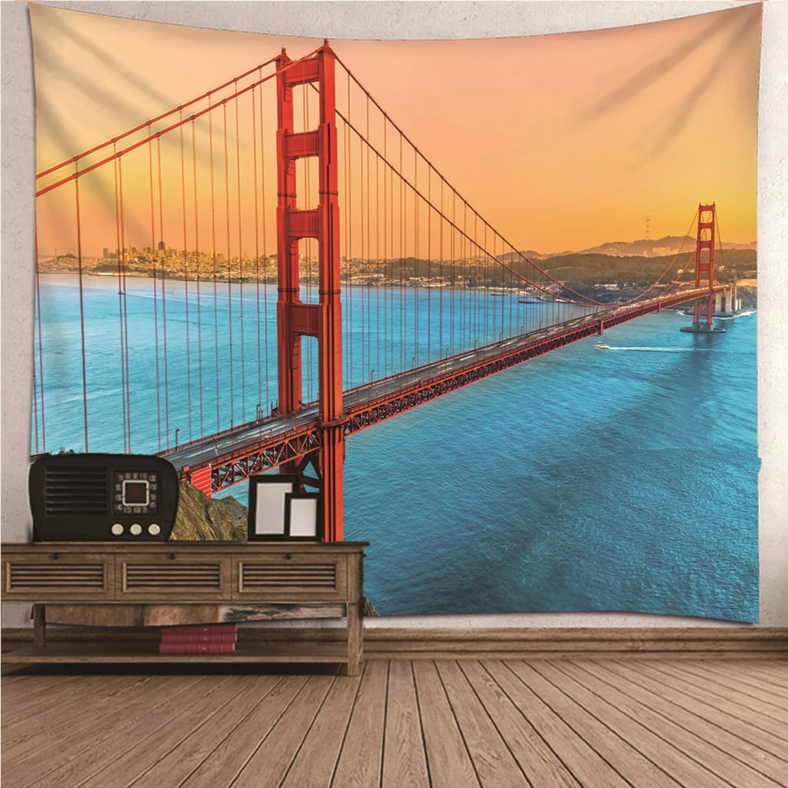 

Tapestry Decor Large Tapestry Wall Art natural scenery Sea Bridge Wall Hanging Blanket Dorm Art Decor Covering