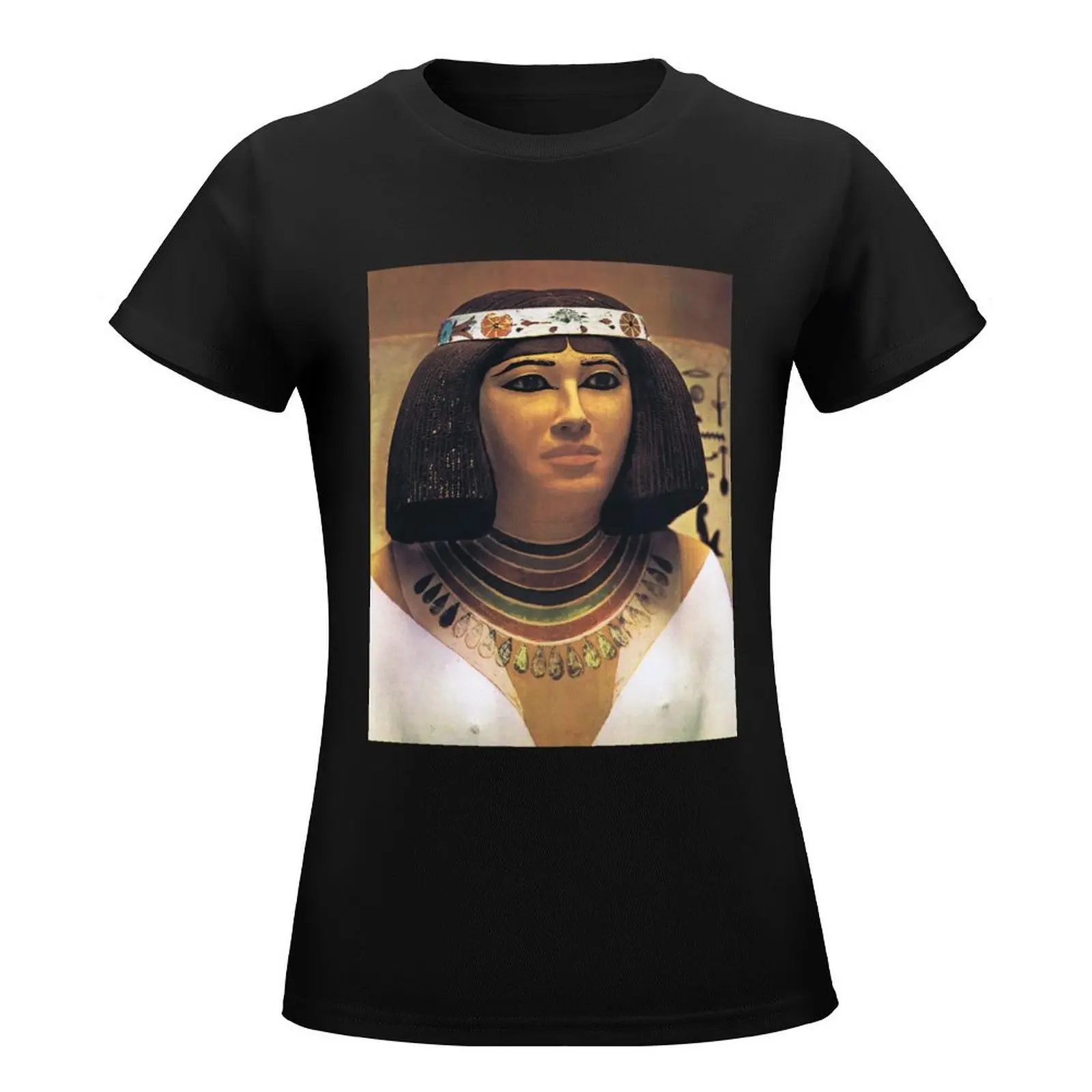 Женская футболка с принтом головы принцессы в египетском стиле