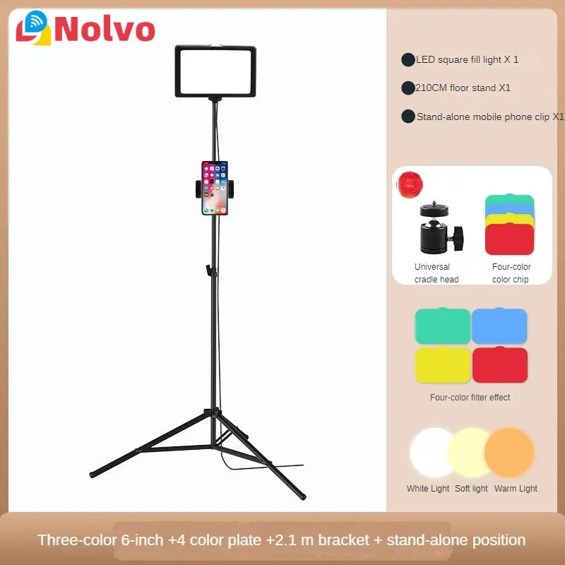 

Portable Dimmable 3200K-5500K Led Video Light Panel Soft Photography Lighting Live Streaming Selfie Fill Light Lamp With Tripod