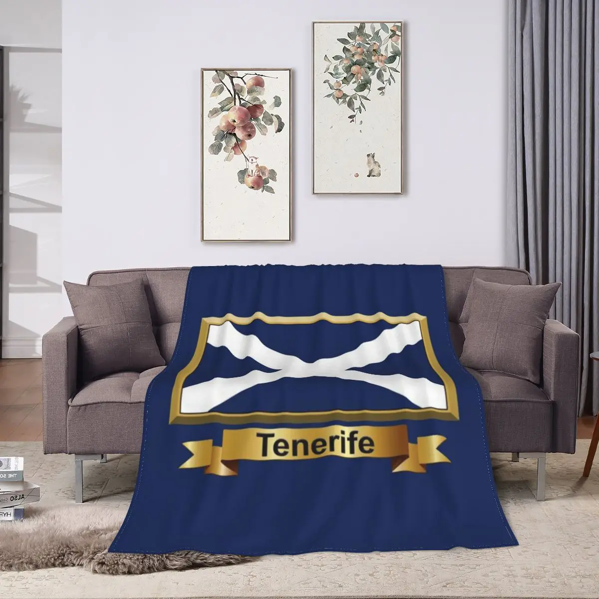 Супермягкое Флисовое одеяло с изображением флага Tenerife