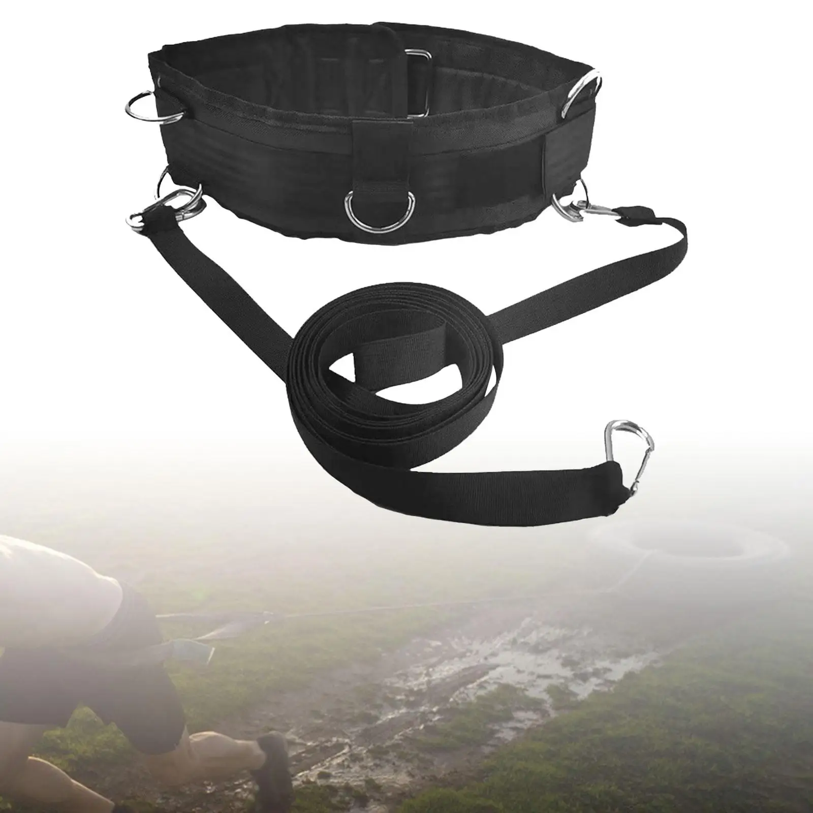 Регулируемый прочный черный ремень