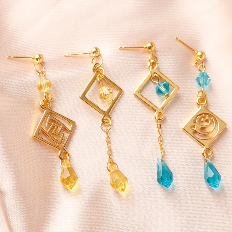 

Genshin Impact Childe Earring Barbatos Venti Wind Element Irregular Pendant Earrings For Women 7 Elements Cosplay Jewelry Gift