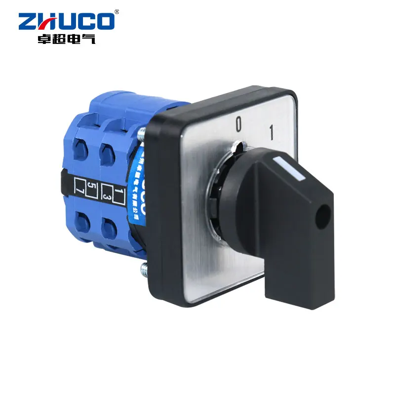 Фото Переключатель Zhuco Szw26-20/0-2.2 (аналог Lw26/Lw28/Jyw26/Lw38D/Lw39B), трехпозиционный двухсекционный комбинированный панельный переключатель 012, универсальный переключатель-трансфер. №5