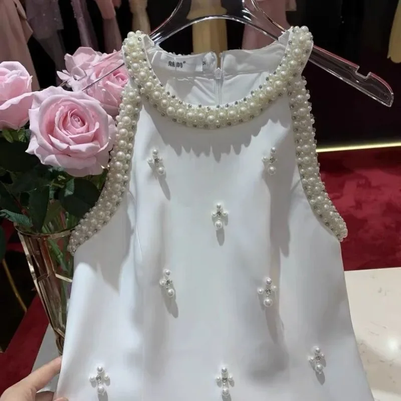 Hikigawa 2023 летнее однотонное повседневное женское платье с лямкой на шее