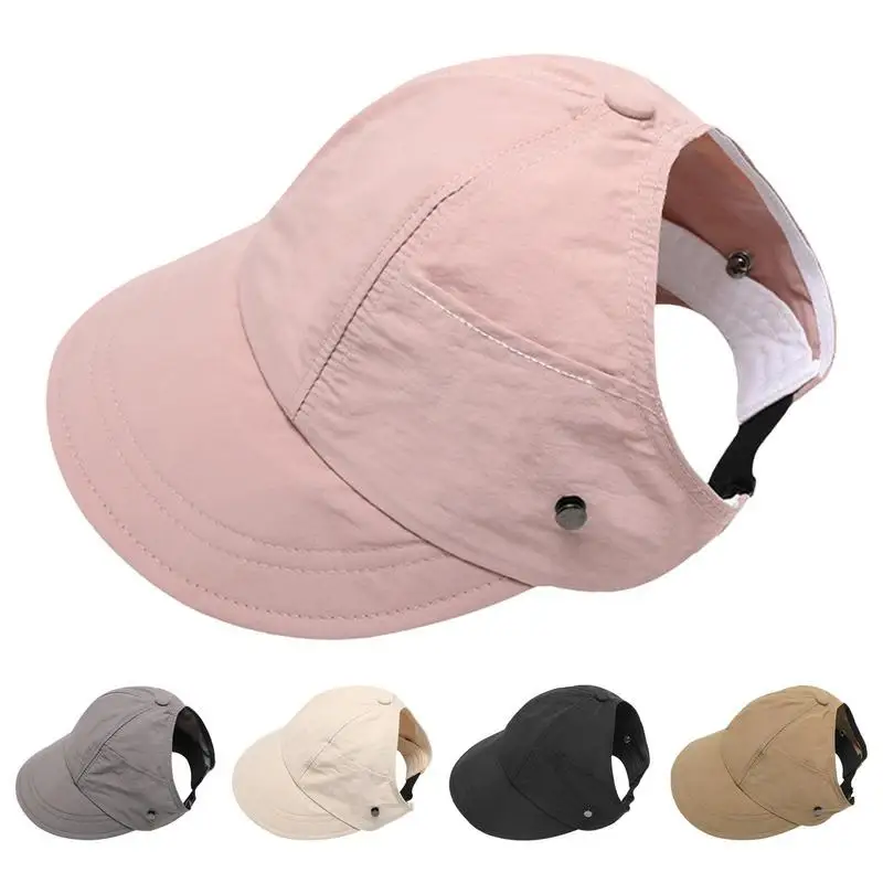 

Summer Women Breathable Air Sun Hats Quick-dry Visor UV Protection Top Casual Sun Visor Caps Adjustable Visor UV Protection Top