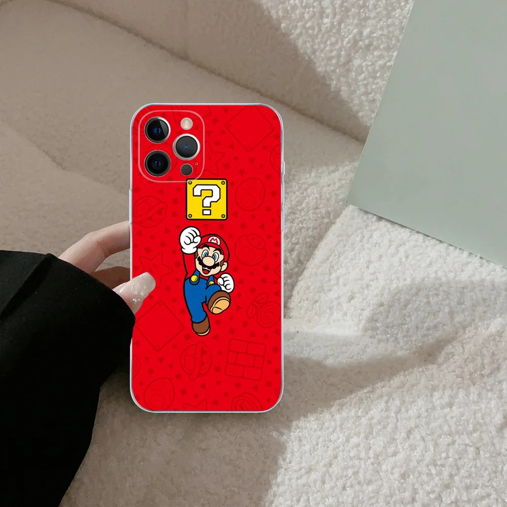 M-Mario B-Bros Game Phone Case Silicone Soft For Iphone 16 15 14 13 12 11 Pro Mini XS MAX Plus X Cover