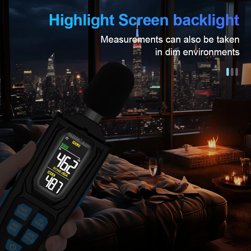 Mestek SL750B Измеритель уровня звука 30-130 дБ Прибор для измерения громкости A/C веса