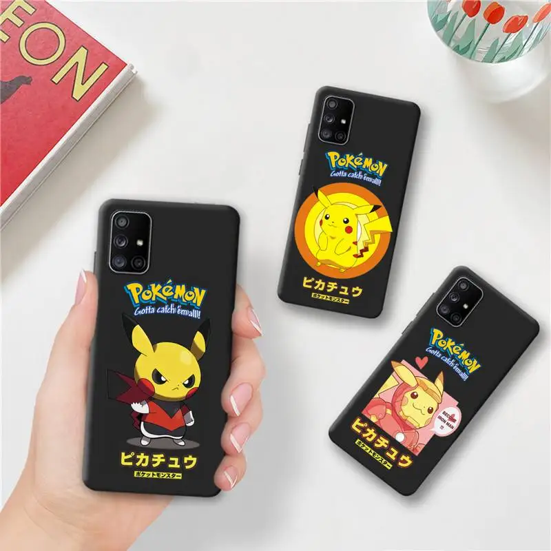 

Cartoon Anime Pikachu Phone Case For Samsung Galaxy A52 A21S A02S A12 A31 A81 A10 A30 A32 A50 A80 A71 A51 5G