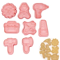 cookie cutters for baking biscuit mold biscuit cutter include chainsaw gear toolbox axe mechanical themed elements 8 pcs cookie