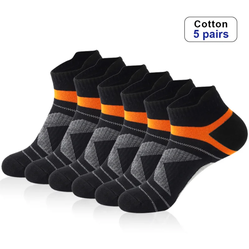 5Pairs/set Outdoor Sports Deodorant Basketball Running Football Socks Professional Sports Socks Casual Men's Socks Cotton