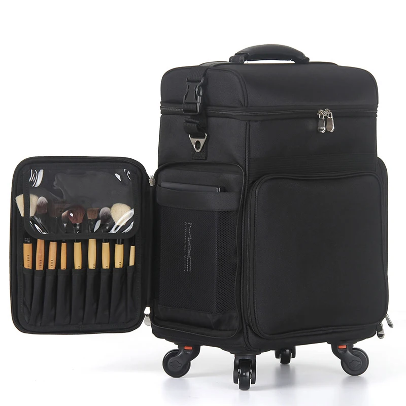 Makeup Case Travel Suitcase Rolling Luggage Bag Large Capacity Cosmetics Storage Toolbox On Beauty Women Nail Tattoo Trolley Box