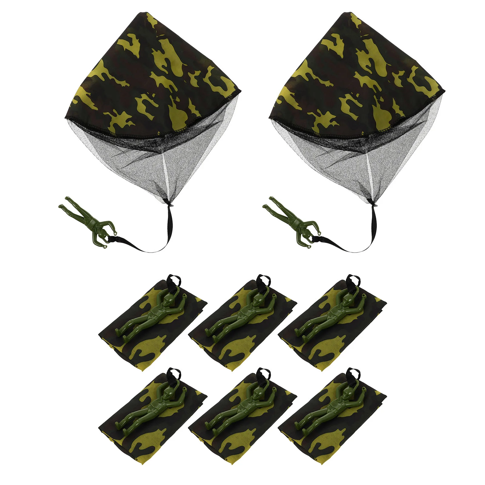 

Parachute Action Figures: Hand Throwing Men Figures Throwing Toys Flying Toys for Christmas Present Teens Boys Outdoor Game 8pcs