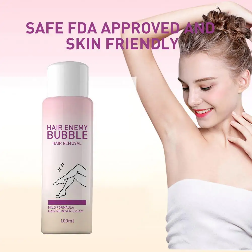 100ml Hair Inhibitor Painless Professional Travel-friendly Hair Removal Enemy Bubble Spray for Home