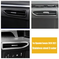 for hyundai sonata dn8 2020 2021 stainless steel car front row left and right air conditioner vents cover trim accessories