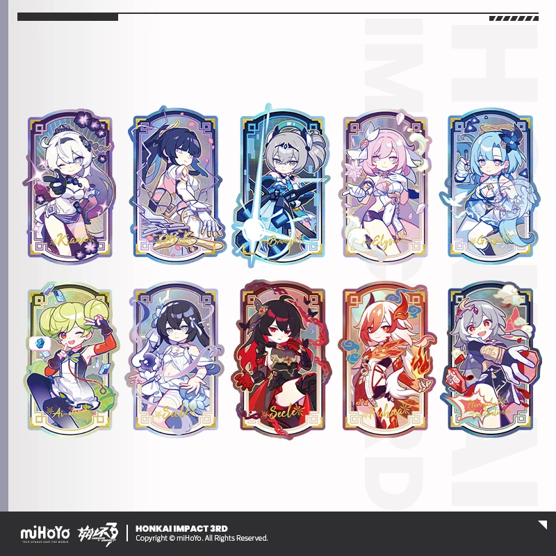 Фото Аниме-игра Honkai Impact 3, серия Lucky Life, лазерный билет Elysia Kiana Raiden Mei Bronya, коллекционная карта, подарок MiHoYo №1