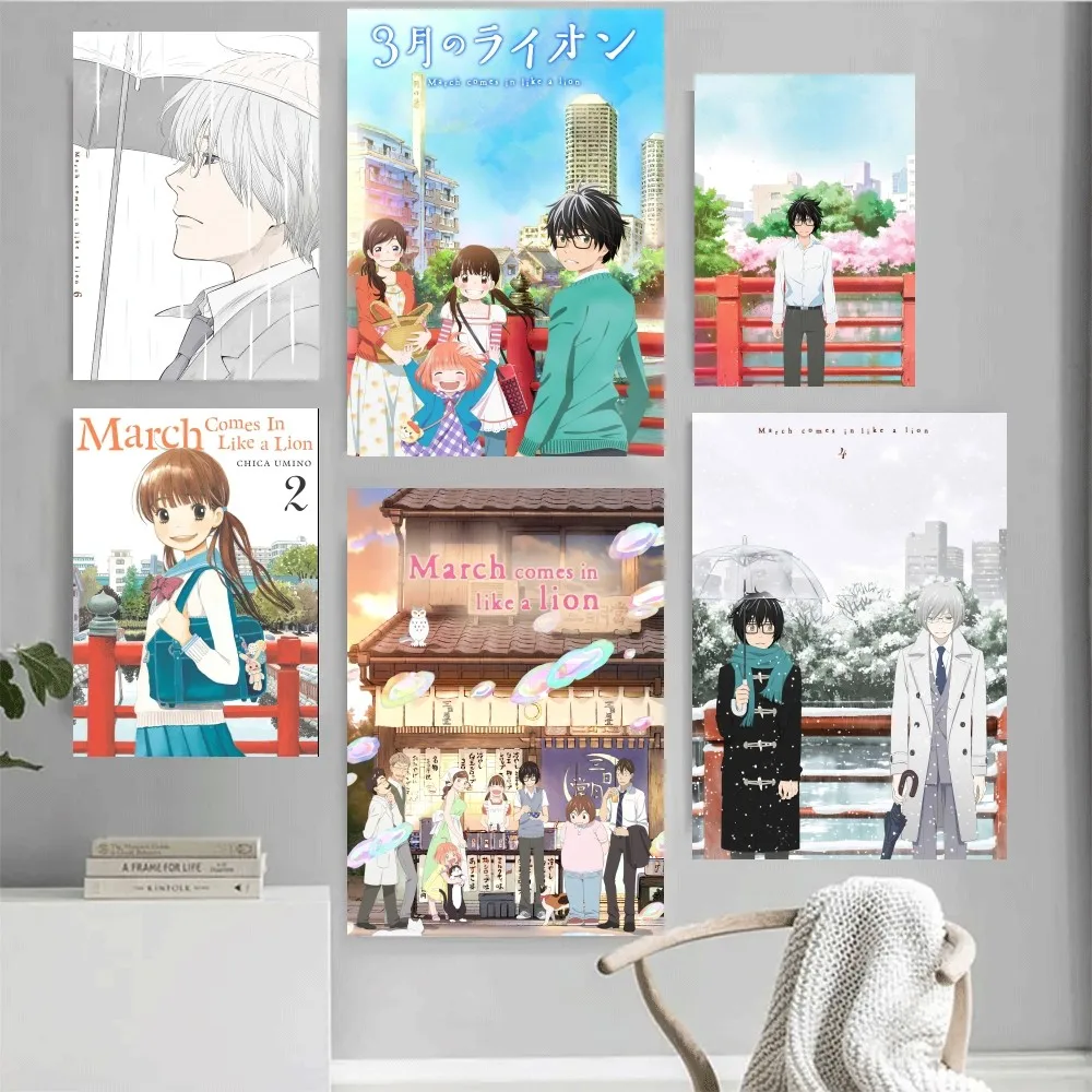 

Anime March Comes in Like a Lion Poster Home Office Wall Bedroom Living Room Kitchen Decoration Painting