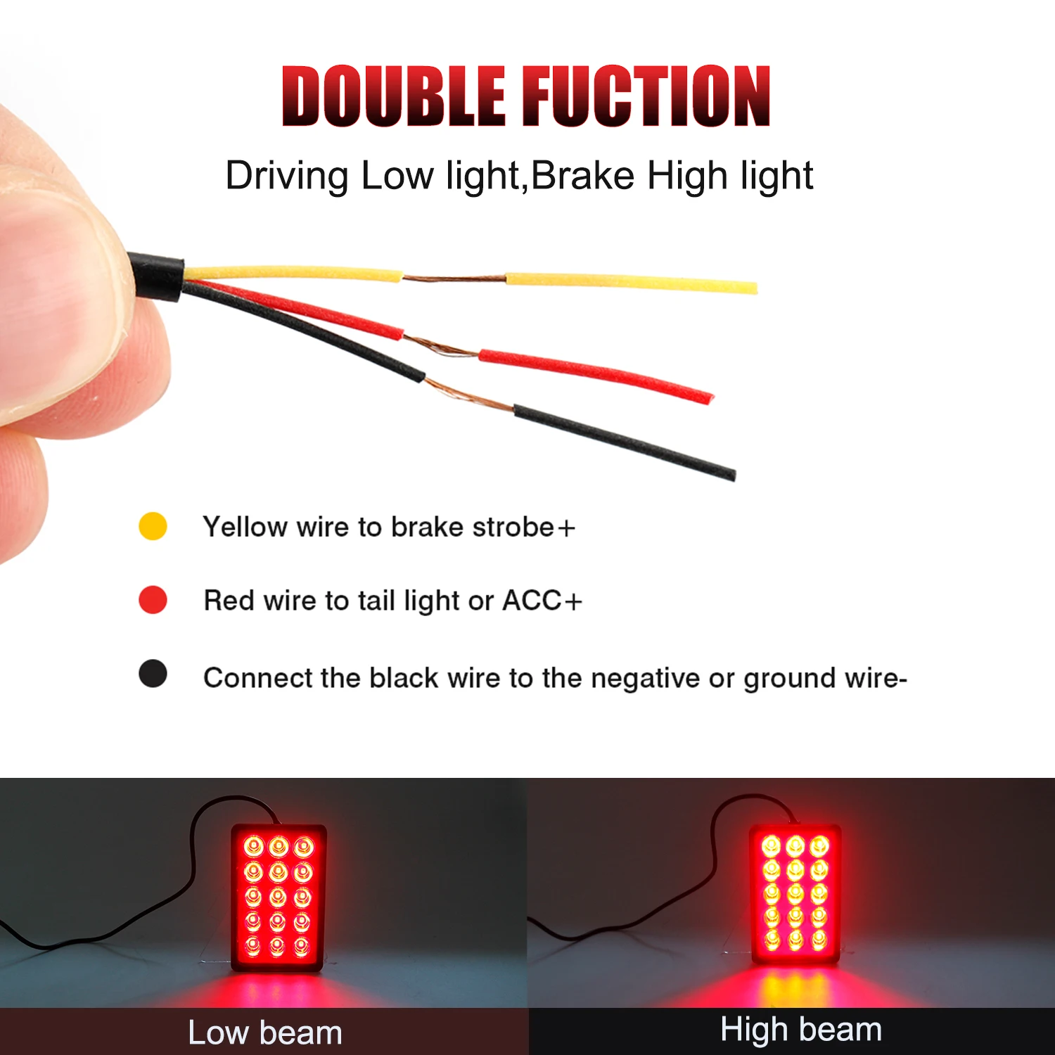 Светодиодные стоп-сигналы MINAZ F1 12 В 15 светодиодов