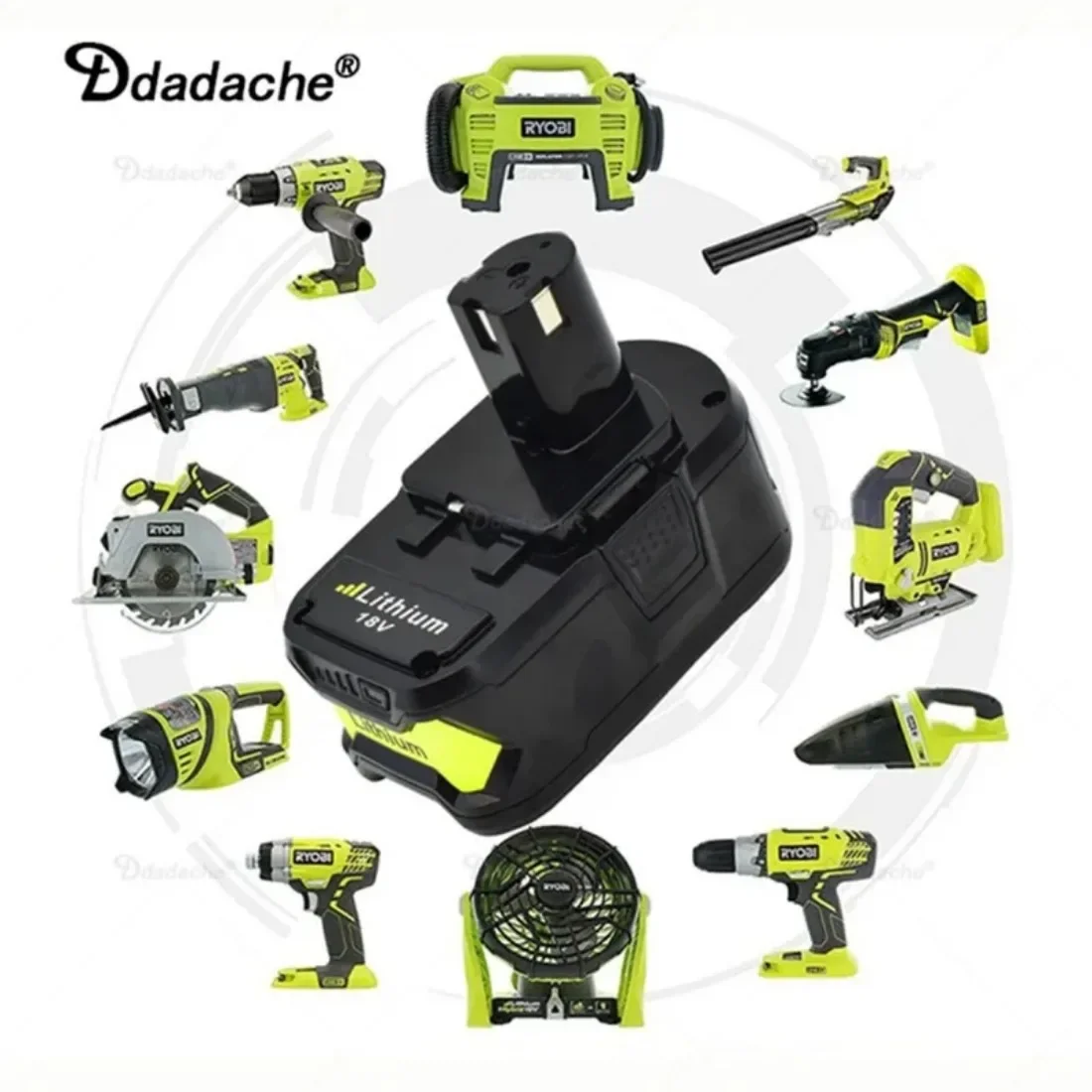 Литий-ионный аккумулятор для электроинструментов RYOBI 18 в 6000 мач совместим с P108 One +