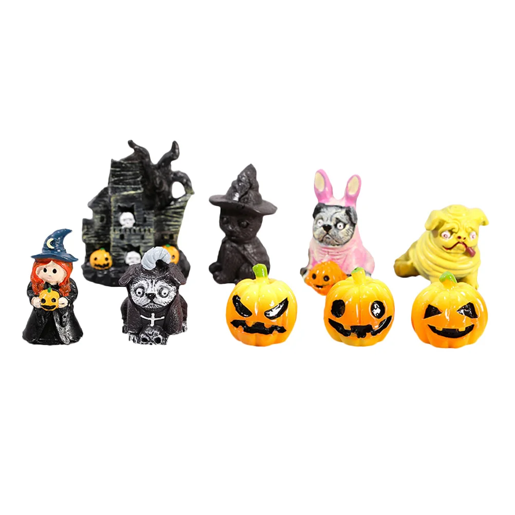 

Micro Landscape Ornament Halloween Resin Pumpkin Ornaments Miniature Figurines Cake Accessories